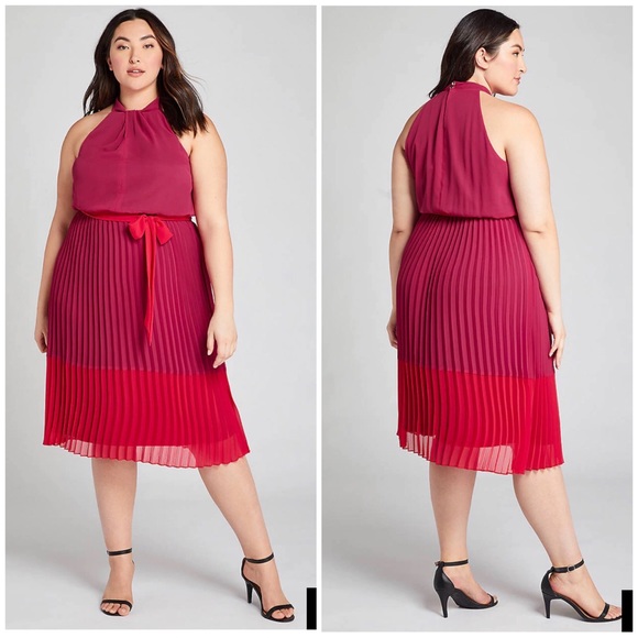 Lane Bryant Dresses & Skirts - NWT LANE BRYANT Color Block Fit & Flare Dress Size 26